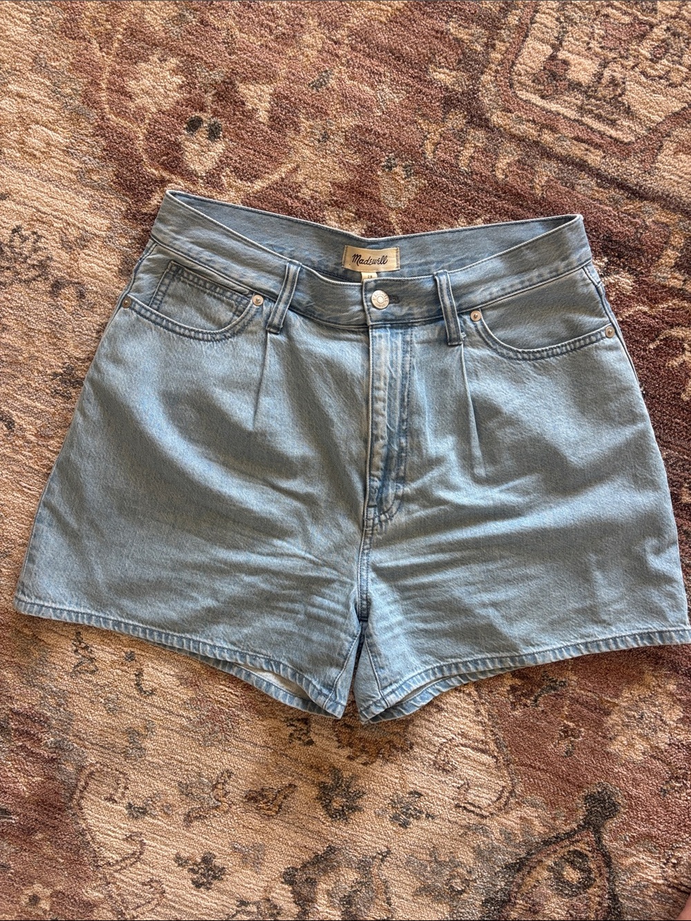 Madewell Vintage Light Blue High-Rise Denim Shorts